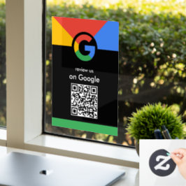 トレンディなプロフェッショナルスキャンでレビューするGoogle QRコード ウィンドウサイン