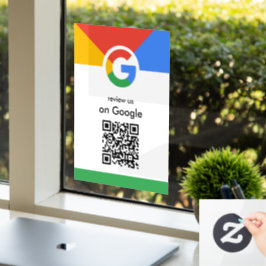 トレンディなプロフェッショナルスキャンでレビューするGoogle QRコード ウィンドウサイン