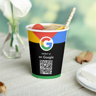 トレンディなプロフェッショナルスキャンでレビューするGoogle QRコード 紙コップ