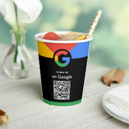 トレンディなプロフェッショナルスキャンでレビューするGoogle QRコード 紙コップ