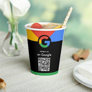 トレンディなプロフェッショナルスキャンでレビューするGoogle QRコード 紙コップ