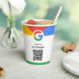 トレンディなプロフェッショナルスキャンでレビューするGoogle QRコード 紙コップ