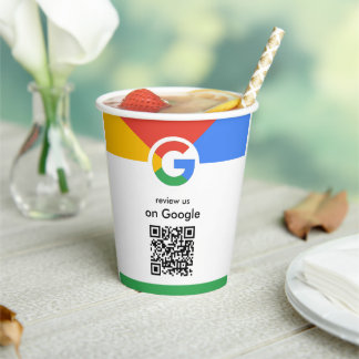 トレンディなプロフェッショナルスキャンでレビューするGoogle QRコード 紙コップ