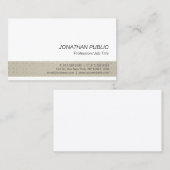 トレンディなモダンエレガント スマート プレーン プロフェッショナル 名刺 (正面/裏面)