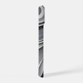 トレンディなモダングレイの携帯ケース iPhone 15ケース (右側面)