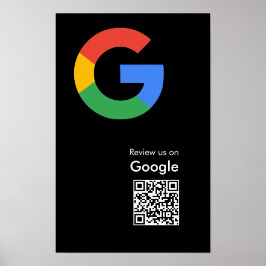 トレンディなモダンGoogleレビューQRコードポスター ポスター (正面)