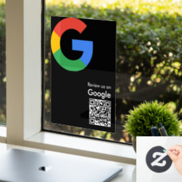 トレンディなモダンGoogleレビューQRコード ウィンドウサイン