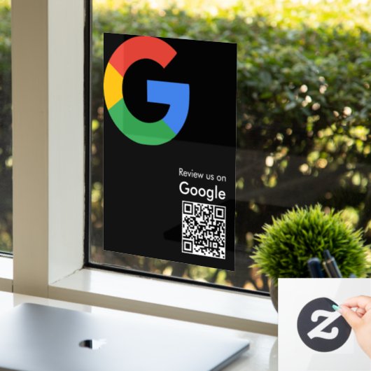 トレンディなモダンGoogleレビューQRコード ウィンドウサイン (オフィス)