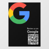 トレンディなモダンGoogleレビューQRコード ウィンドウサイン (シート)