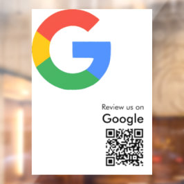 トレンディなモダンGoogleレビューQRコード ウィンドウサイン