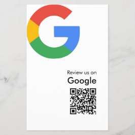 トレンディなモダンGoogleレビューQRコード チラシ