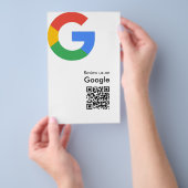 トレンディなモダンGoogleレビューQRコード チラシ (ハンドル)