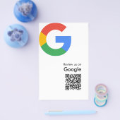 トレンディなモダンGoogleレビューQRコード チラシ (シングル)