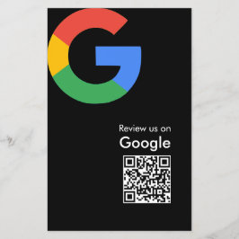 トレンディなモダンGoogleレビューQRコード チラシ