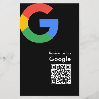 トレンディなモダンGoogleレビューQRコード チラシ