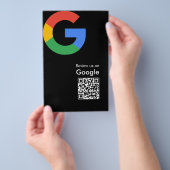 トレンディなモダンGoogleレビューQRコード チラシ (ハンドル)