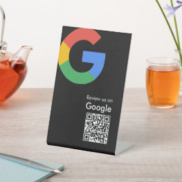 トレンディなモダンGoogleレビューQRコード 台座サイン