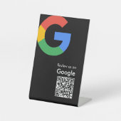 トレンディなモダンGoogleレビューQRコード 台座サイン (正面)