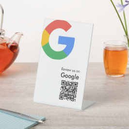 トレンディなモダンGoogleレビューQRコード 台座サイン