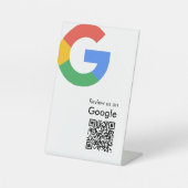 トレンディなモダンGoogleレビューQRコード 台座サイン (正面)