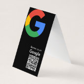 トレンディなモダンGoogleレビューQRコード 名刺 (裏面)