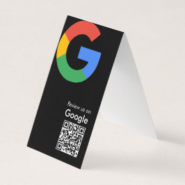 トレンディなモダンGoogleレビューQRコード 名刺