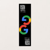 トレンディなモダンGoogleレビューQRコード 名刺 (外部フラット)