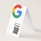 トレンディなモダンGoogleレビューQRコード 名刺 (裏面)