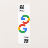 トレンディなモダンGoogleレビューQRコード 名刺 (外部フラット)