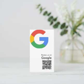 トレンディなモダンGoogleレビューQRコード 名刺