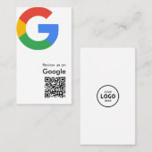 トレンディなモダンGoogleレビューQRコード 名刺 (正面/裏面)