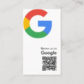 トレンディなモダンGoogleレビューQRコード 名刺 (正面)
