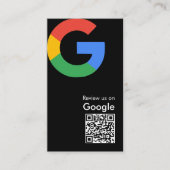 トレンディなモダンGoogleレビューQRコード 名刺 (正面)
