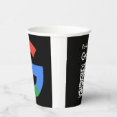 トレンディなモダンGoogleレビューQRコード 紙コップ (右)