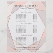 トレンディなローズゴールドピンク&タウペの価格とサービス チラシ (正面)