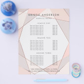 トレンディなローズゴールドピンク＆トープの価格とサービス チラシ (シングル)