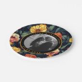 トレンディなローズ ブライダルシャワープレート 結婚記念品 ペーパープレート (アングル)