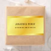 トレンディな偽のゴールド エレガント モダン テンプレート ラベル (インサイチュ)