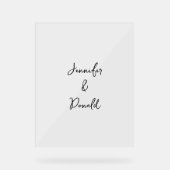 トレンディな古典的な書道の手書き風フォントのプレーンなパーソナル仕様 アクリルサイン (正面)