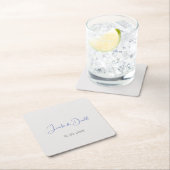 トレンディな古典的書体　シンプルな個人用 スクエアペーパーコースター (インサイチュ)