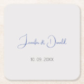 トレンディな古典的書体　シンプル　個人用 スクエアペーパーコースター (正面)