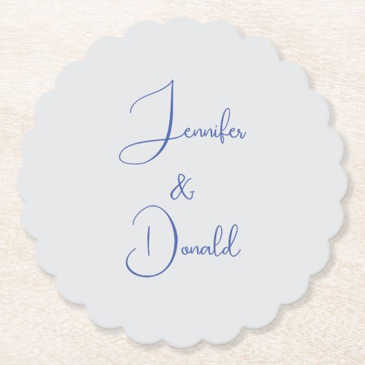 トレンディな古典的書体　プレーン　パーソナル ペーパーコースター (正面)