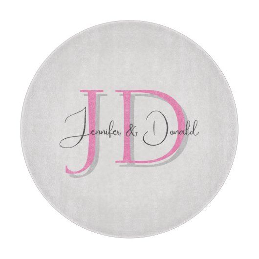 トレンディな古典的書道のイニシャル カッティングボード (正面)