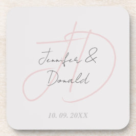 トレンディな古典的書道のイニシャル コースター