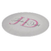 トレンディな古典的筆記体モノグラム カッティングボード (角)