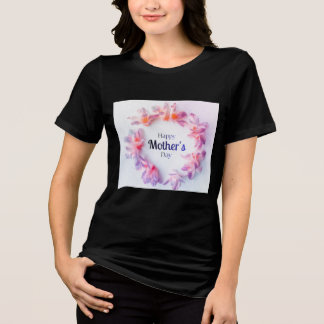 トレンディな女性用ハーフスリーブTシャツ カジュアルサマートップ トライブレンドTシャツ