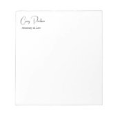 トレンディな弁護士のユニークな特別なデザイン ノートパッド (正面)