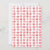 トレンディな水彩草原のイチゴベイビーシャワー 招待状 (裏面)