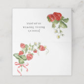 トレンディな水彩草原の苺の結婚前お披露目パーティー プレイスカード (外部開封)