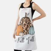 トレンディな秋のかぼちゃ | “It’s Fall Y’all” 引用 エプロン (インサイチュ)